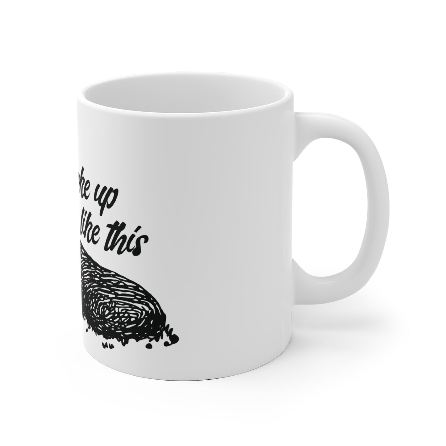 Pins & Bones I Woke Up Like This Grave Coffee Mug