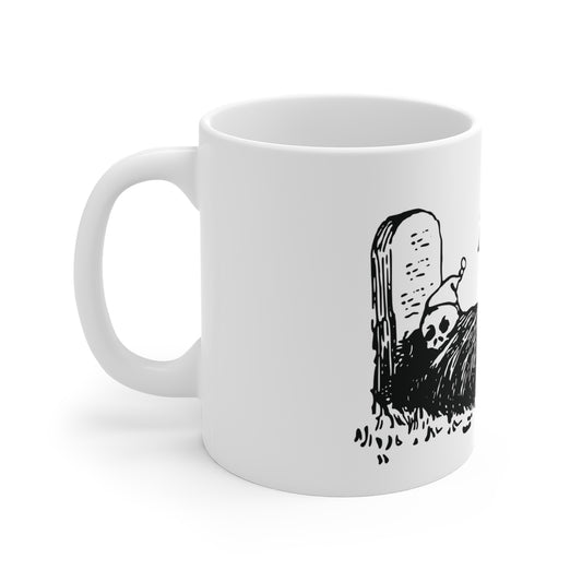 Pins & Bones I Woke Up Like This Grave Coffee Mug