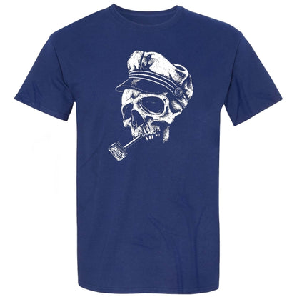 Pins & Bones Captain Skull Sea Theme Captain Morgan Skull Navy Inspired T-Shirt by pinsandbones.com