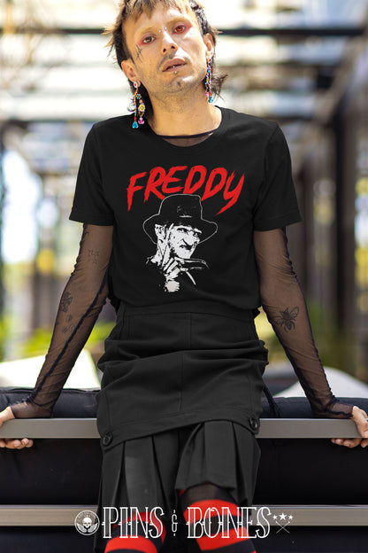 Freddy T-Shirt Classic Horror Movie Themed Krueger Shirt Classic Monsters Goth Occult Alt Clothing 80's Tee Occult Shirt by pinsandbones.com