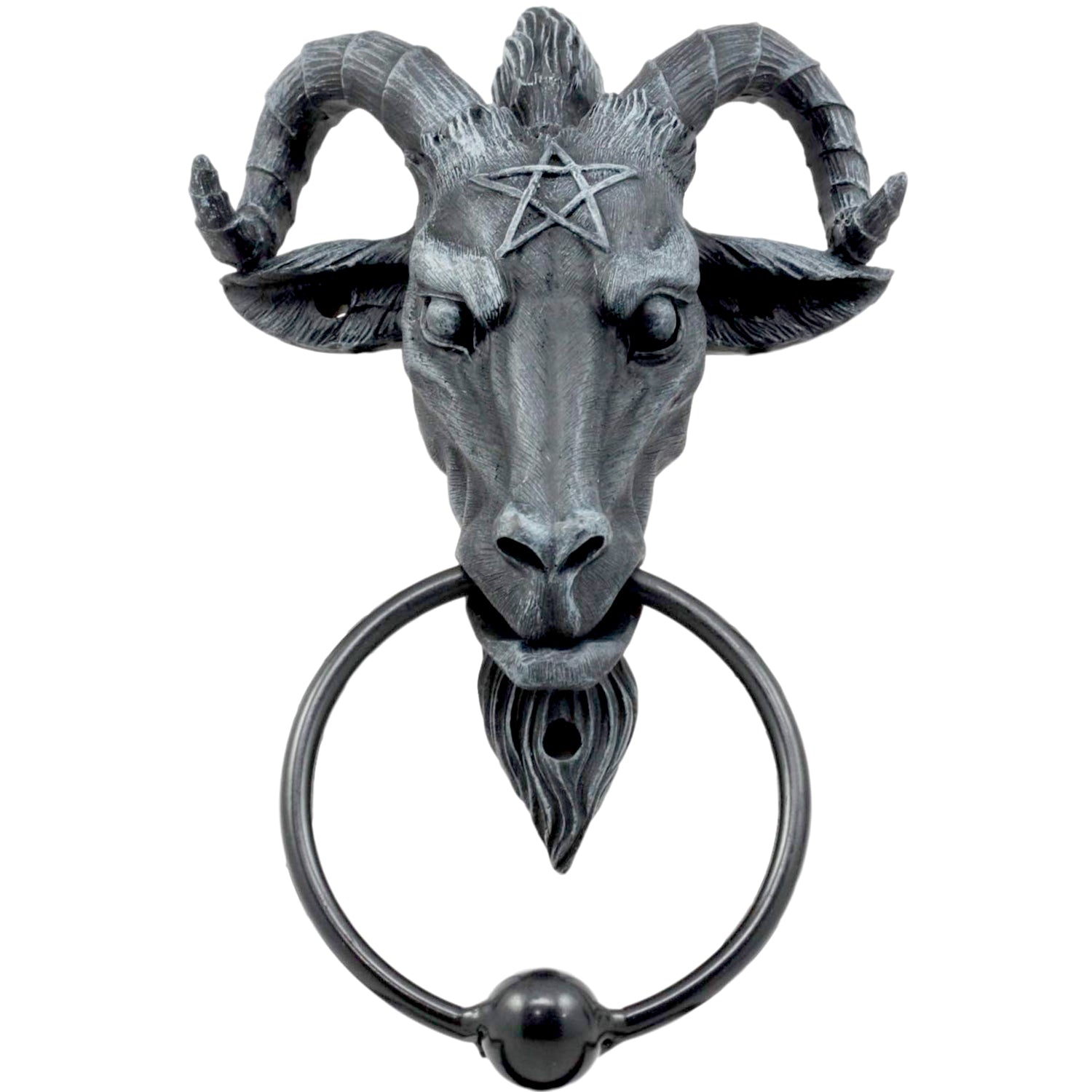 Pins & Bones Goat Baphomet Door Knock, Gothic Home Decor, Pentagram St