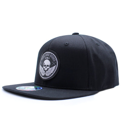 Pins & Bones Snapback Hat One Size Fits All, Alternative Fashion