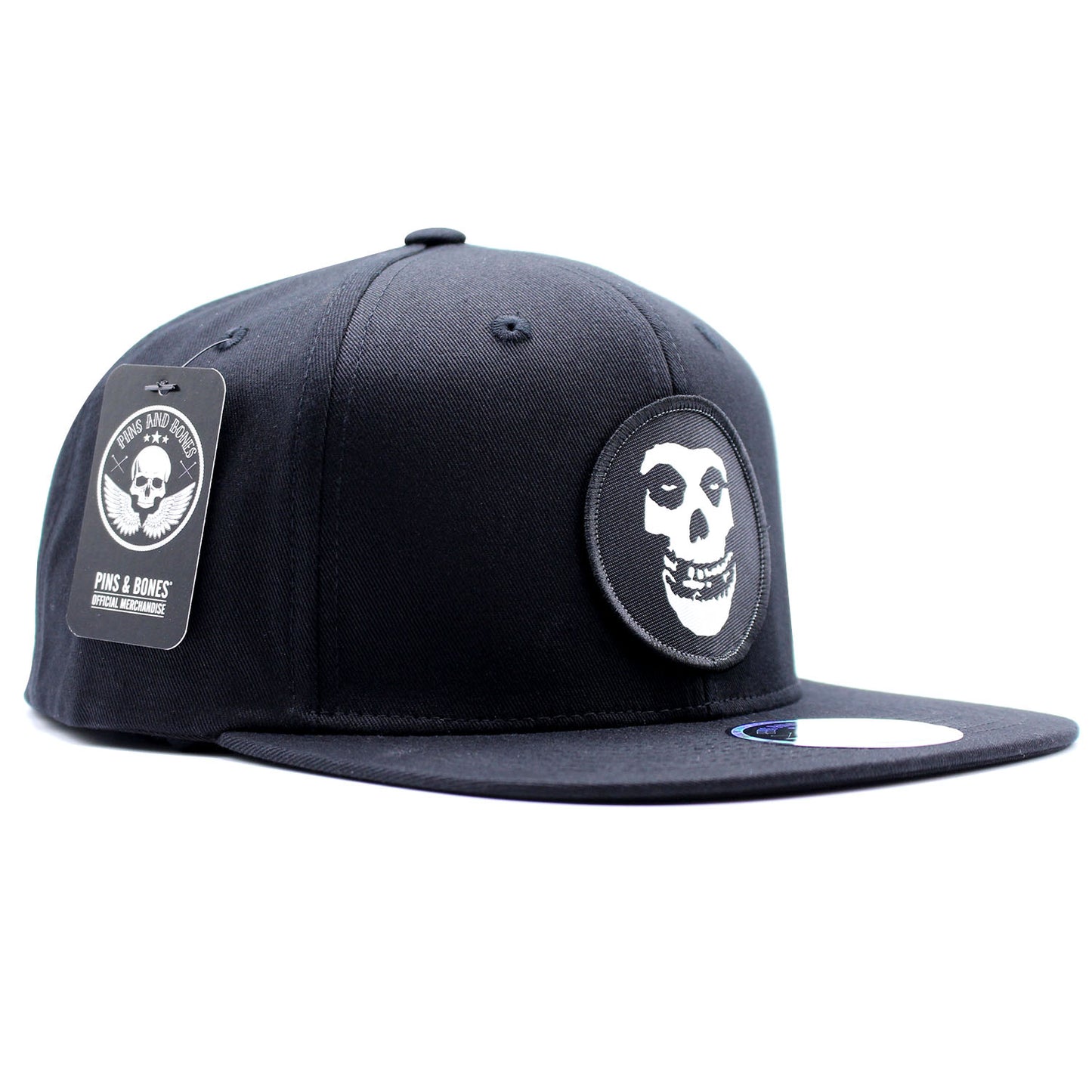 Pins & Bones Crimson Ghost Gothic Snapback Punk Rock Hat One Size Fits All, Occult Alternative Fashion Cotton Black