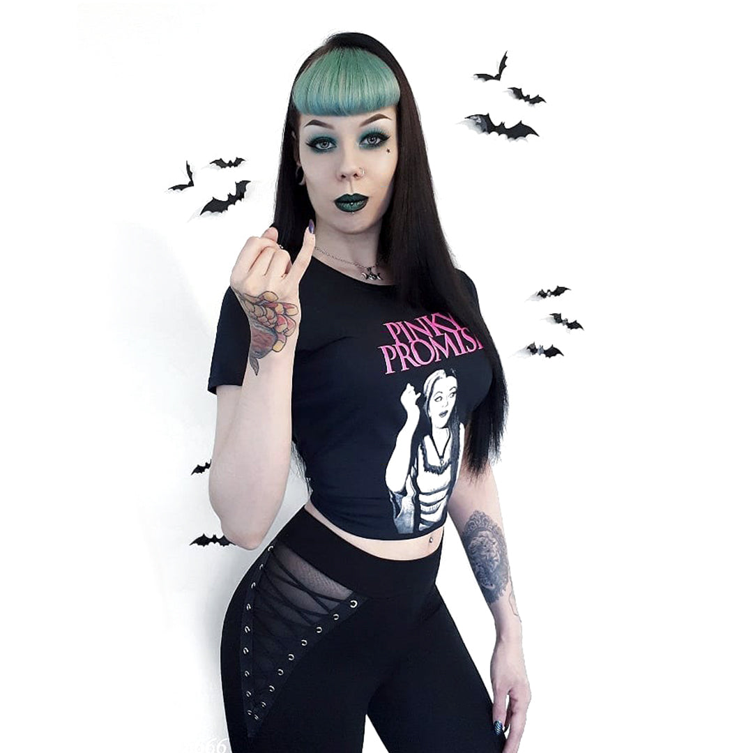 Pins & Bones Pinky Promise Lily Munster Shirt Classic Monsters Retro Women’s Top by pinsandbones.com (louisemarie666)