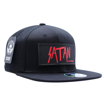 Pins & Bones Satan Snapback Goth Hat One Size Fits All Satanic Occult Black Alternative Fashion