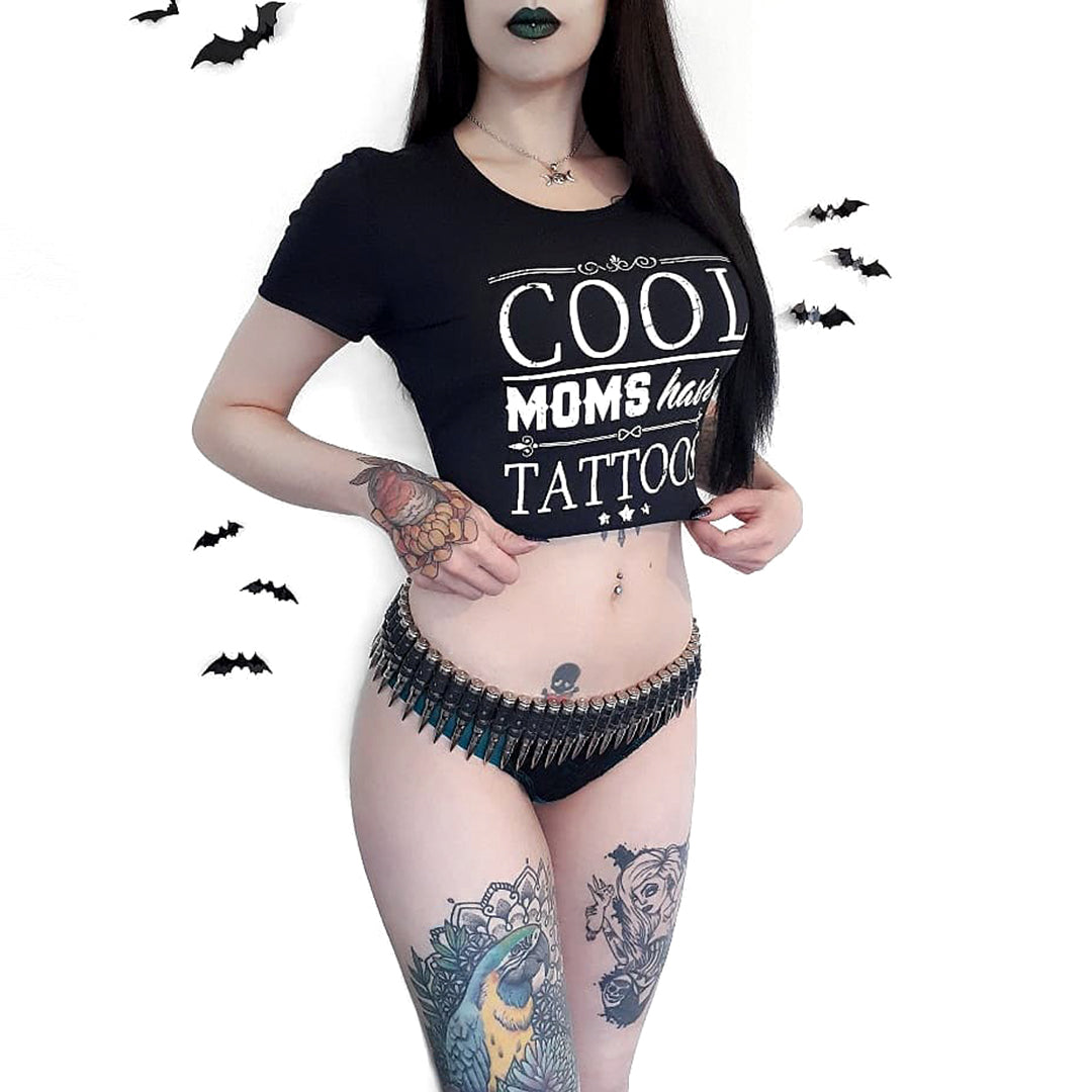 Pins & Bones Women’s Cool Moms Have Tattoos Shirt T-Shirt by pinsandbones.com (louisemarie666)