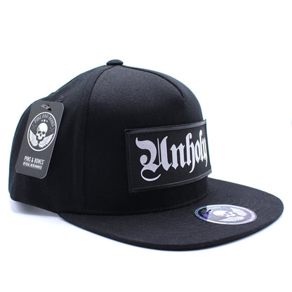 Pins & Bones Unholy Gothic Snapback Hat: One Size Fits All, Perfect for Alternative Fashion