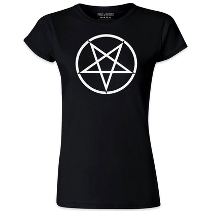 Pins & Bones Women's Top T-shirt Gothic, Black Metal, Horror, Pentagram Black T-Shirt - Find more tops, shirts, and accessories by visiting pinsandbones.com