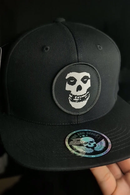 Pins & Bones Crimson Ghost Gothic Snapback Punk Rock Hat One Size Fits All, Occult Alternative Fashion Cotton Black