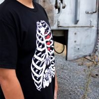 Pins & Bones Mens Skeleton Ribs Human Insides and Beer Pack, Black T-Shirt - Pins and Bones Halloween Ribs Cool Hip Unisex Shirt pinsandbones.com