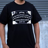 Pins & Bones Ouija Board Retro Horror Themed Black Cotton T-Shirt by pinsandbones.com