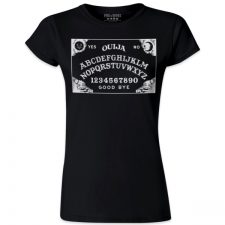 Pins & Bones Women's Ouija Board T Shirt, Ouija Clothing, Classic Board Game Inspired, Black Cotton Ouija Shirt by pinsandbones.com