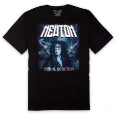 Pins & Bones Isaac Newton Shirt, Cool Science Shirt Rock n Roll Themed Black Tee