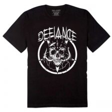 Pins & Bones Defiance Skull Shirt, Black T-Shirt, Skeleton Top by pinsandbones.com