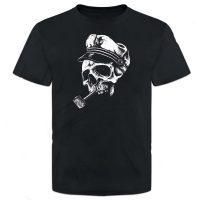 Pins & Bones Captain Skull Sea Theme Captain Morgan Skull Navy Inspired T-Shirt by pinsandbones.com