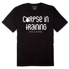 Pins & Bones Corpse in Training Goth Inspired, Black Men's Gothic T Shirt by pinsandbones.com