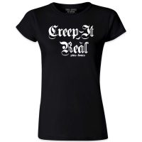 Pins & Bones Creep it Real, Goth Punk, Black Womens Dark Apparel, Alternative Fashion T Shirt by pinsandbones.com