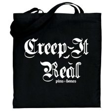 Pins & Bones Creep it Real, Goth Inspired, Black Gothic Tote bag by pinsandbones.com
