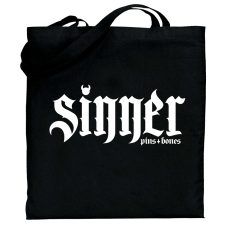 Pins & Bones Sinner, Goth Inspired, Black Gothic Tote bag by pinsandbones.com