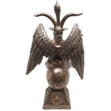 Pins & Bones Baphomet Statue, 9-Inch Bronze Satan Figurine Collectors Edition by pinsandbones.com