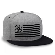 Pins & Bones Anti Flag Goth Hat, Alternative Fashion, Black/Grey Gothic Snapback Hat, One Size Fits All by pinsandbones.com