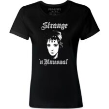 Women's Lydia Deetz T-Shirt, Strange and Unusual Tee, Classic Horror Movie Merch, Black Cotton Tee by pinsandbones.com